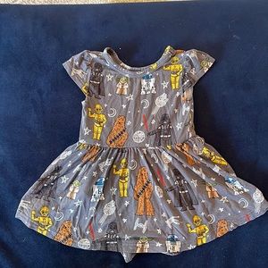 Little Sleepies May the Force Be With You Twirl Dress Body Suit Size 12-18 mos